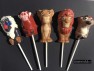 529sp Lion Queen and Friends Chocolate or Hard Candy Lollipop Mold